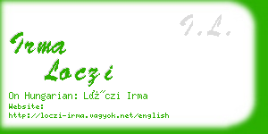 irma loczi business card